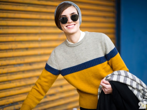 color-block-sweater-cable-knit-street-style-fashion-week-2012-le-21eme-arrondissement-new-york-city